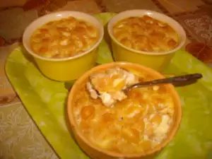 Creme Caramel with Macaroni