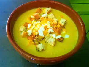 Leek and Processed Cheese Cream Soup