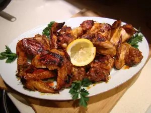 Chicken Wings with Spices and Honey in a Baking Bag