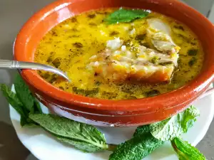 Lamb Ribs and Fresh Mint Soup