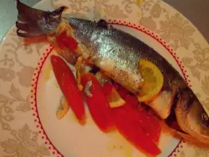 Oven Baked Sea Bass with Tomatoes