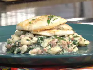 Sea Bass Fillet with Bean Salad