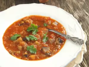 Eggplant Soup with Lentils