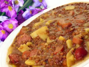 Lentil Stew with Potatoes and Sausage