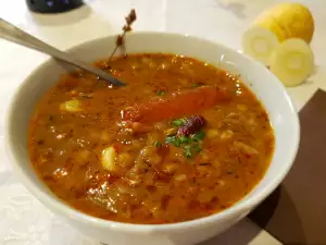 Lentil Stew with Chorizo and Parsnips