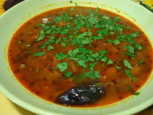 Lentil Soup with Garlic and Olive Oil