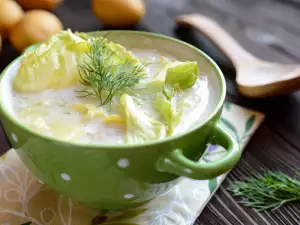 Lettuce, Spring Onions and Dill Soup