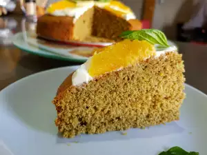 Einkorn Cake with Matcha and Fruit