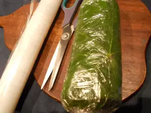 Frozen Vine Leaves in the Freezer