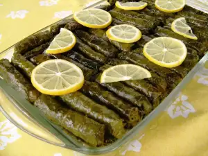 Turkish Sarma with Vine Leaves