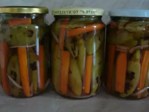 Chili Peppers and Carrots in a Jar