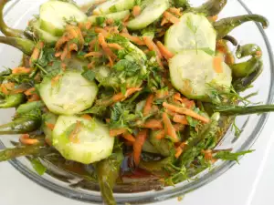 Hot Peppers with Carrots and Cucumbers