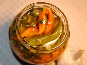 Canned Hot Peppers with Honey and Carrots