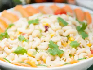 Macaroni with Leeks and Corn