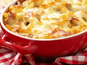 Mac and Cheese with Mushrooms and Ham