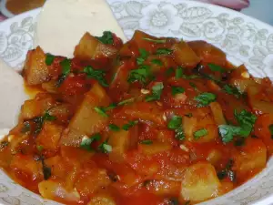 Summer Dish with Peppers, Tomatoes and Eggplants