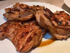 Marinated Chicken Steaks on a Grill Pan