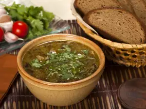 Lamb Soup with Mushrooms and Pickles