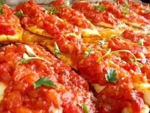 Baked Hake Fillets with Tomato Sauce