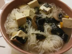 Miso Soup with Rice Noodles