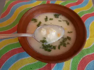 Milk Soup with Feta Cheese