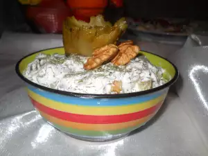 Yogurt Salad with Pickles and Walnuts