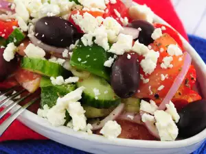 Salad with Tomatoes and Cucumbers