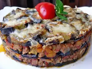 Eggplant, Tomato and Minced Meat Moussaka