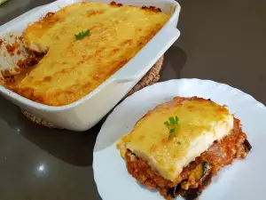 Greek Moussaka with Zucchini, Eggplant and Minced Meat