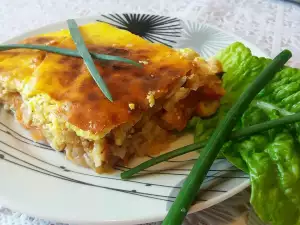 Moussaka with Zucchini, Rice and Tomatoes