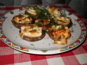 Stuffed Mushrooms with Cheese and Cream