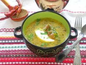 Mushroom Soup with Vegetables and Rice