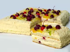 Homemade Cake with Fruits and Starch