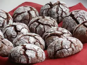 Chocolate Crinkle Cookies with Cognac