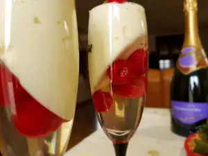 White Chocolate, Champagne and Raspberry Mousse