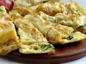 Omelette with Ham and Spinach