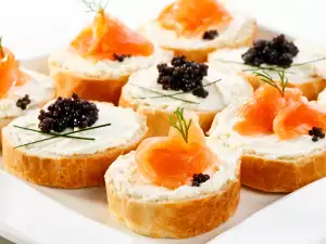 Salmon and Caviar Bites