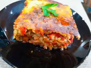 Minced Meat, Pepper and Rice Casserole