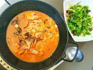 Caldoso Rice with Clams, Calamari and Shrimp