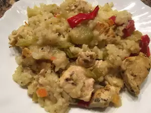 Chicken with Rice, Mushrooms and Veggies