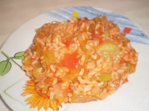 Rice with Leeks and Tomatoes