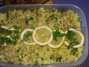 Rice with Tuna, Spring Onions and Olives