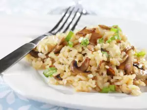 Oven-Baked Mushrooms with Rice