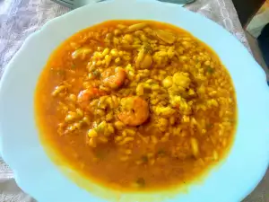 Rice with Cuttlefish and Peeled Shrimp