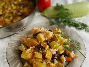 Oven Roasted Zucchini with Rice