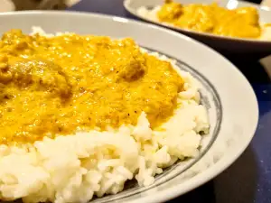 Quail with Spicy Curry and Basmati Rice