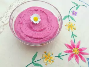 Pink Dip with Rice, Cheese and Tahini