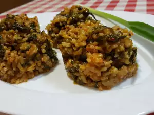 Rice with Leeks and Spinach