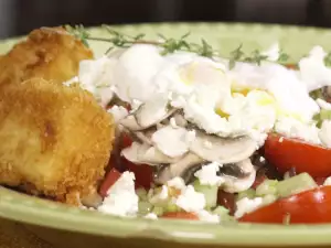 Shepherd's Salad with Poached Eggs