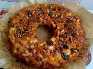 Oat Cake with Apples, Dates and Walnuts